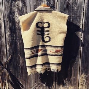 Vintage wool blanket-vest.